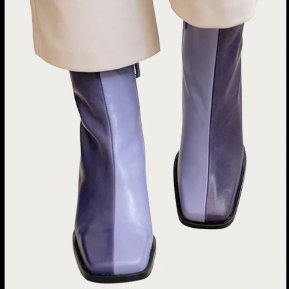 Alohas Two Toned Purple Ankle Boots Size 35